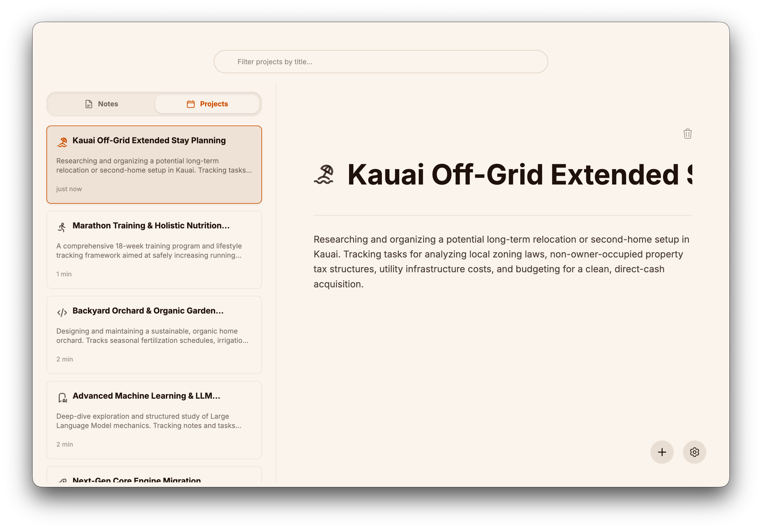 Central Project Dashboard